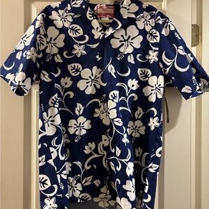 RJC Men's Navy Floral Casual Shirt